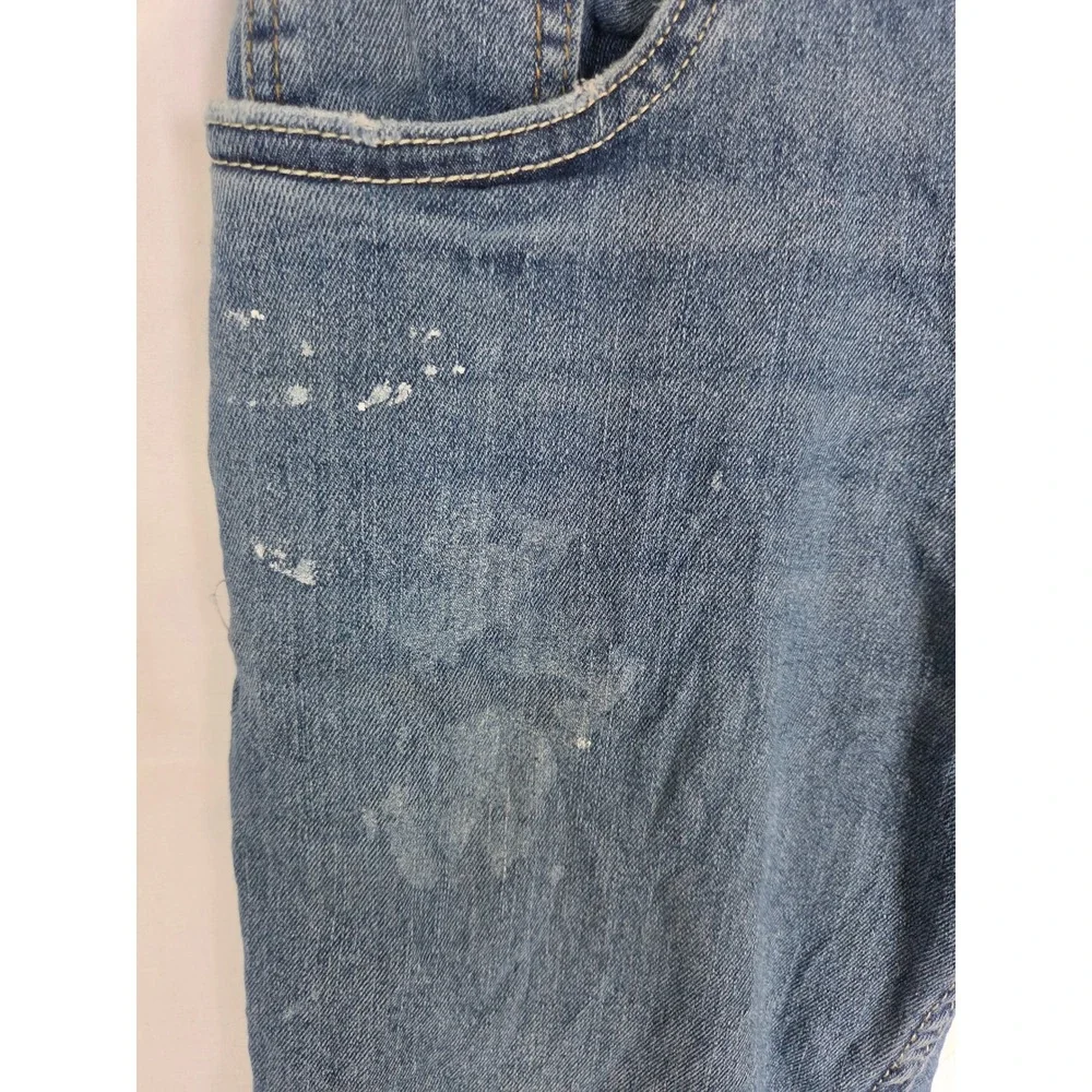 Levis 511 Slim Fit Boys Jeans  Blue Denim Paint Splatter